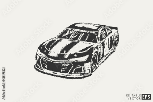 Speeding NASCAR Pixel Art