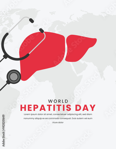 World Hepatitis Day. Hepatitis Awareness Concept. Vector Illustration.