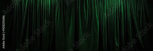 Transform any stage with rich, green velvet curtains.