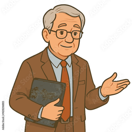 Senior finance advisor explaining concepts with confidence  