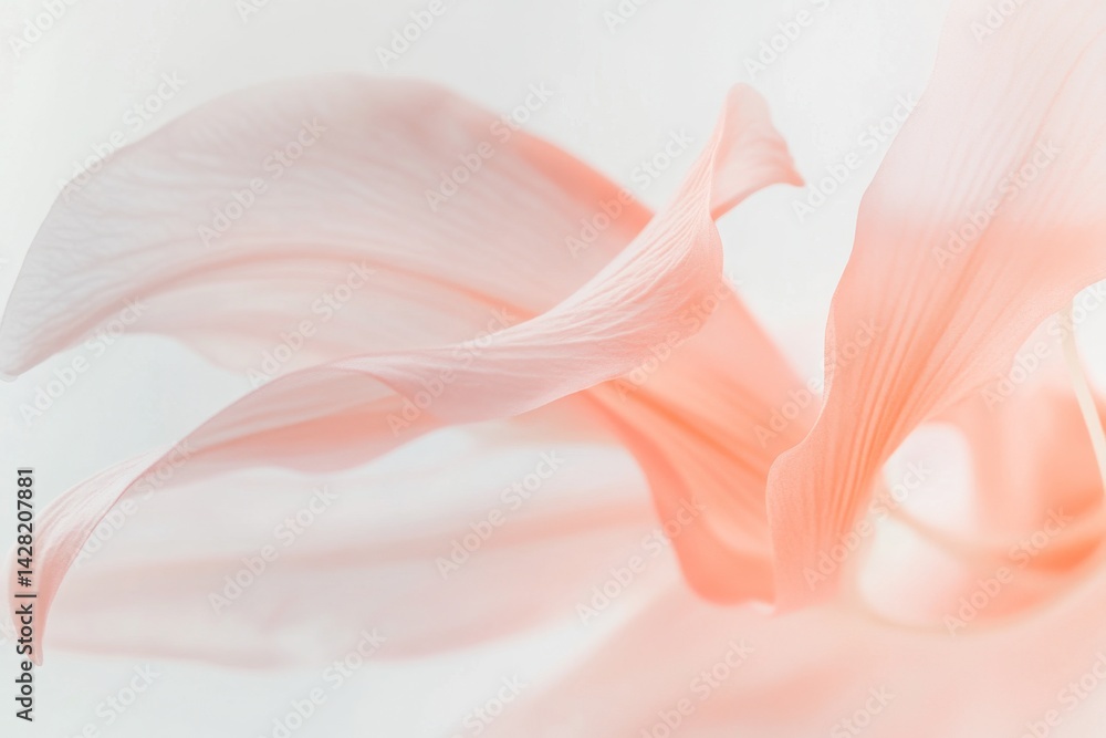 Naklejka premium Delicate, pastel-toned floral petals