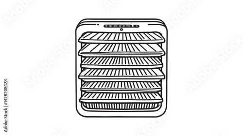 Air Purifier line art modern minimalist clean design for interiors