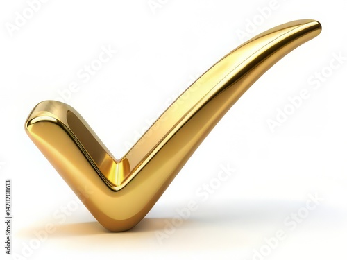 Golden Check Mark – Symbol of Verified Success and Premium Approval