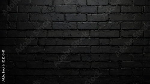 Black wall background for placing text.
