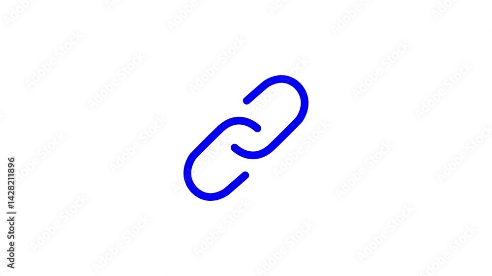 Animated hyperlink line ui icon. Digital reference. Seamless loop HD video with alpha channel on transparent background. Outline isolated user interface element motion graphic animation Animated hyperlink line ui icon. Digital reference. Seamless loop HD video with alpha channel on transparent background. Outline isolated user interface element motion graphic animation