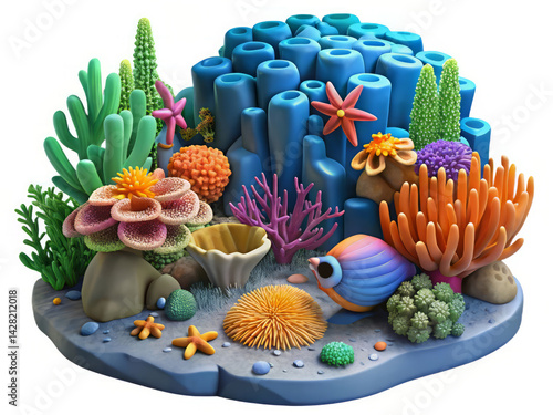 Underwater Wonders: Bright Corals and Exotic Sea Creatures