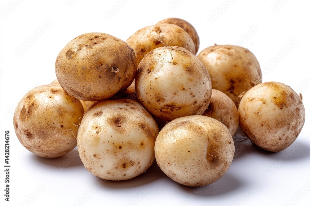 Pile of Potatoes on White Background Pile of Potatoes on White Background