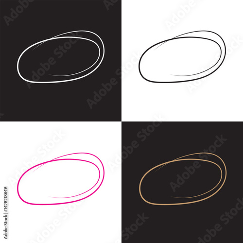 Hand drawn doodle frame icon. Vector  illustration EPS 10/ AI