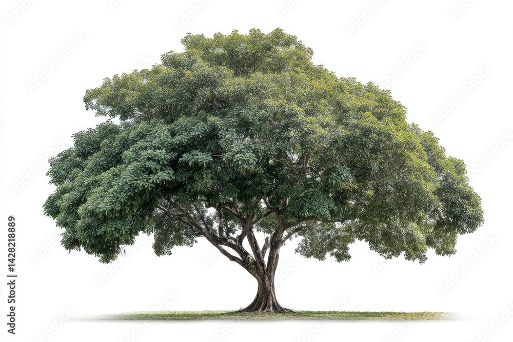 Fototapeta premium Green Tree on White Background