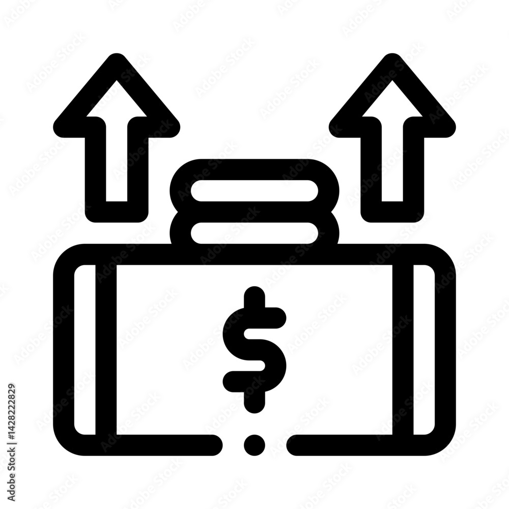Overdraft line icon Overdraft line icon