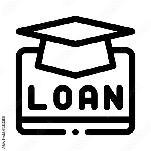 Student loan line icon