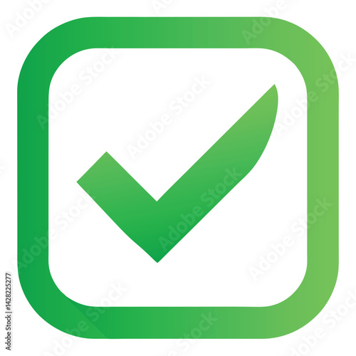 Obraz na płótnie green check mark w salonie