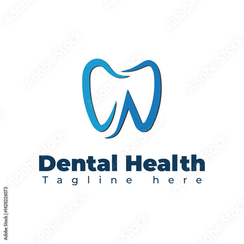Simple Dental Teeth Logo Design Vector