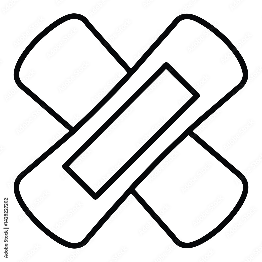 vector illustration of a medical icon bandages
