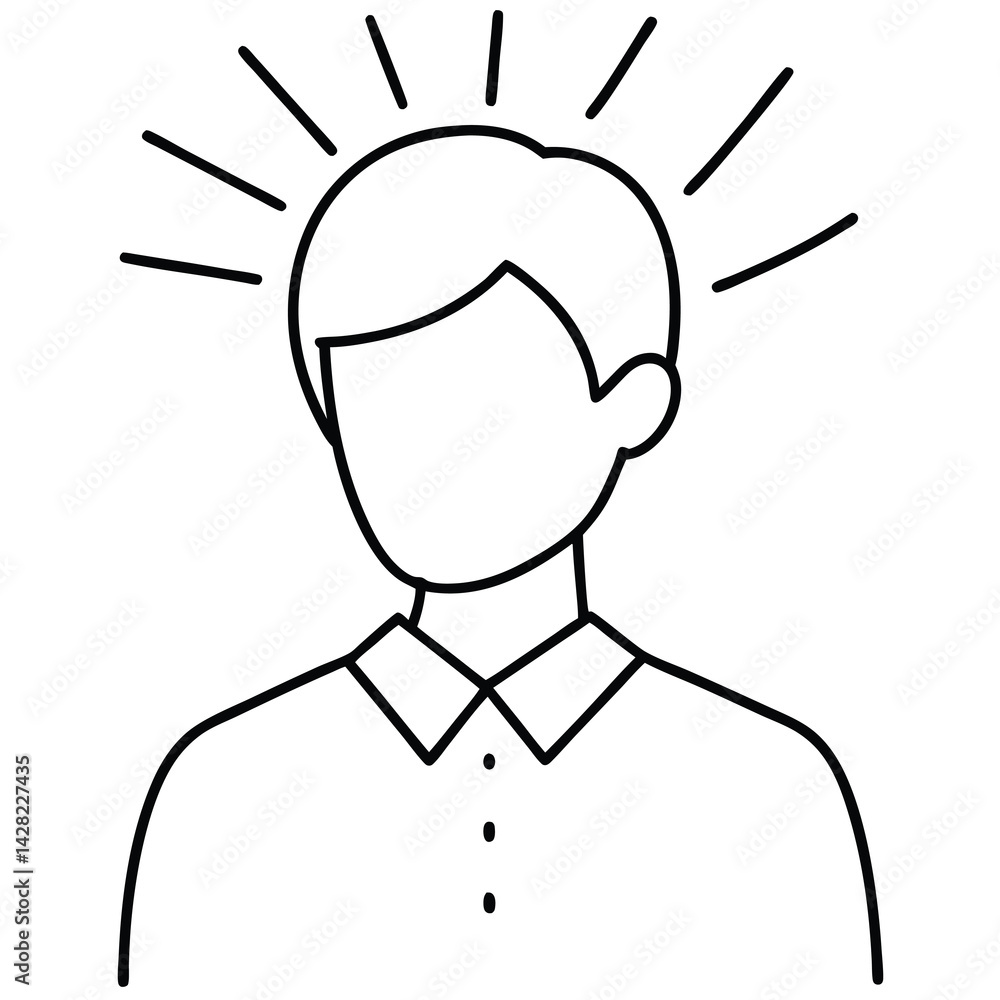 man with idea icon vector