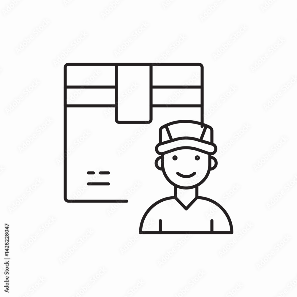 delivery man delivery icon vector sign delivery man delivery icon vector sign