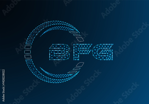 Obraz na plátně BFG low poly letter logo vector design