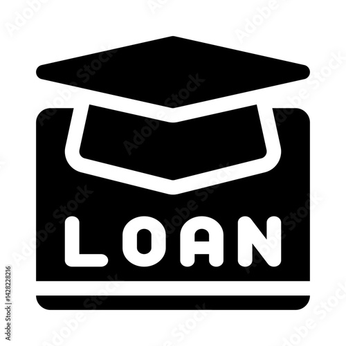Student loan glyph icon