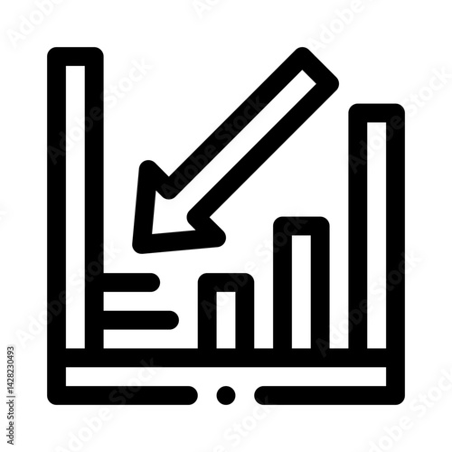 Recession Chart line icon