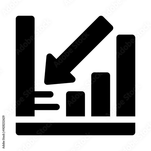 Recession Chart glyph icon