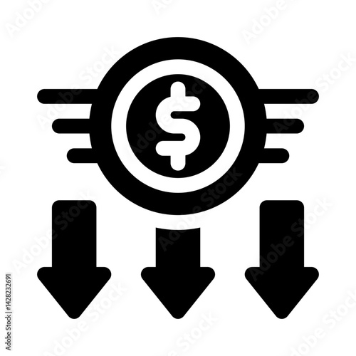 Weak Currency Symbol glyph icon
