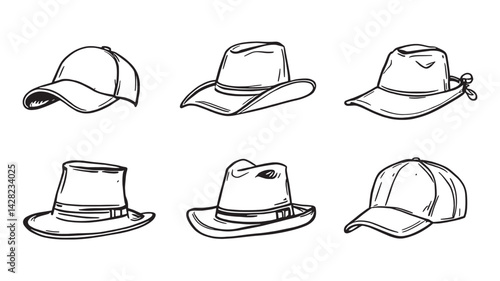 Cap line art minimalist design for fashion lovers and artists