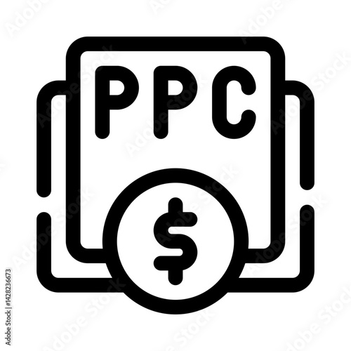 PPC Advertising line icon