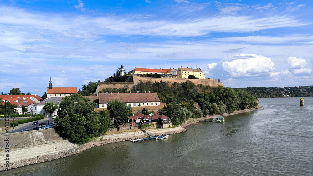landscape by the Danube river in Novi Sad