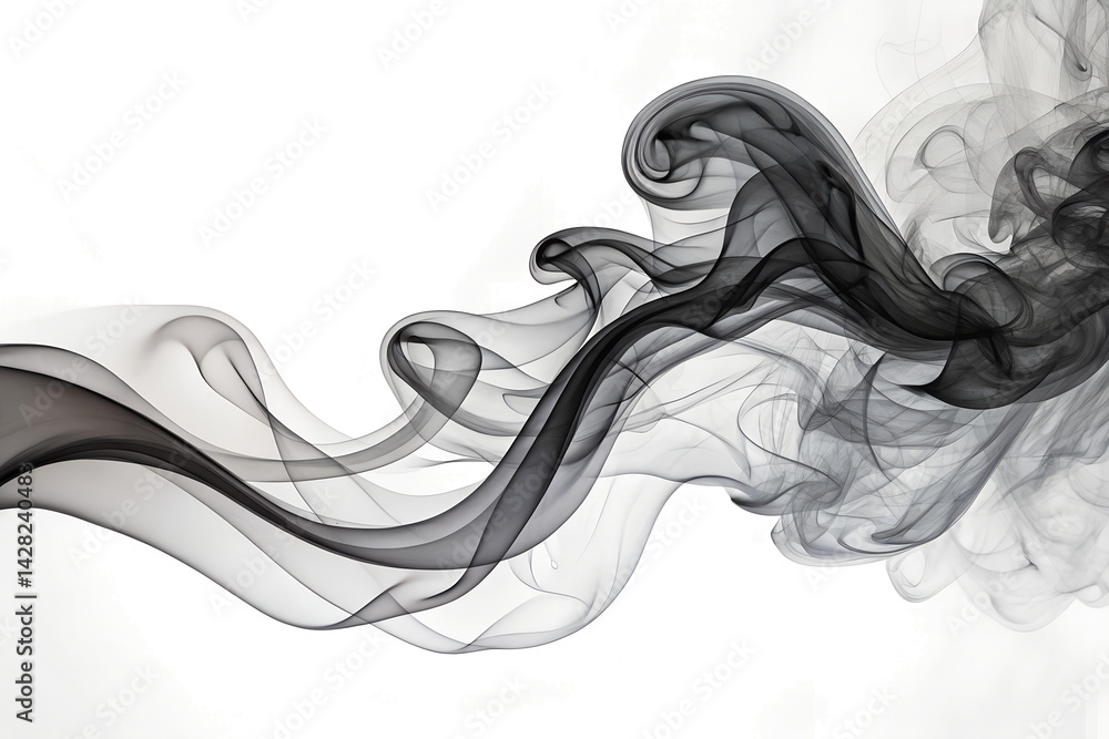 Abstract Smoke Swirls in Black and White Abstract Smoke Swirls in Black and White