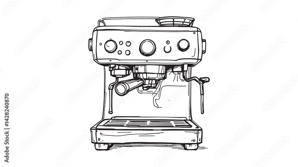 Coffee Maker line art simple design for modern kitchen decor Coffee Maker line art simple design for modern kitchen decor