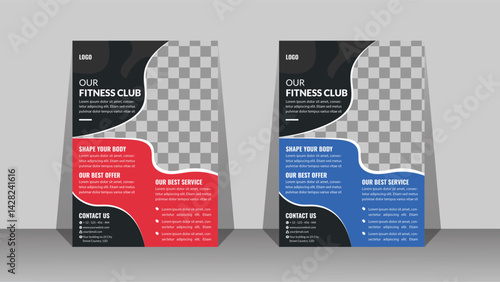 Corporate Business fitness gym flyer design Vector layout