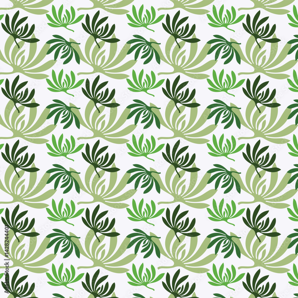 Fototapeta premium Minimalist floral pattern