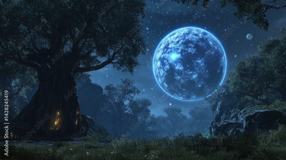 Enchanted Forest Under a Blue Moon Enchanted Forest Under a Blue Moon