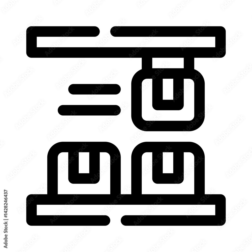 Assembly Line line icon Assembly Line line icon
