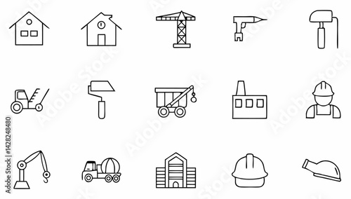 construction set of web icons in line style  build (3).eps