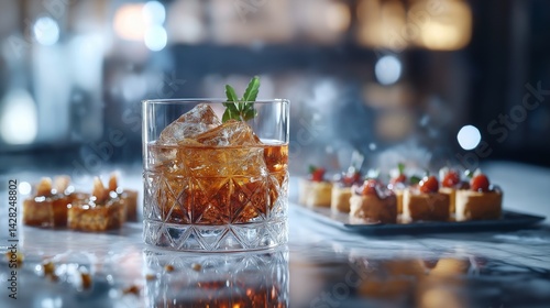 cocktail drink served in a classy style bar