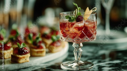 cocktail drink served in a classy style bar