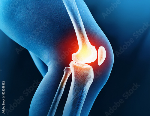Obraz na płótnie A joint affected by osteoporosis w salonie