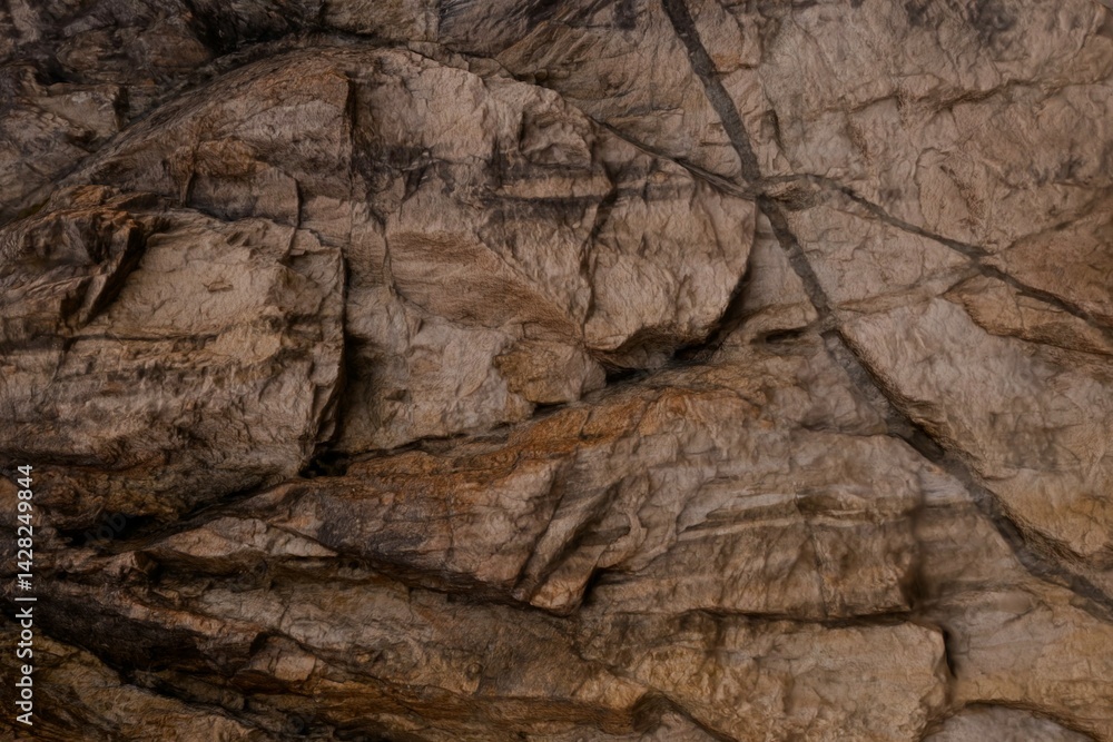 Close-up of rough, textured rock face Close-up of rough, textured rock face