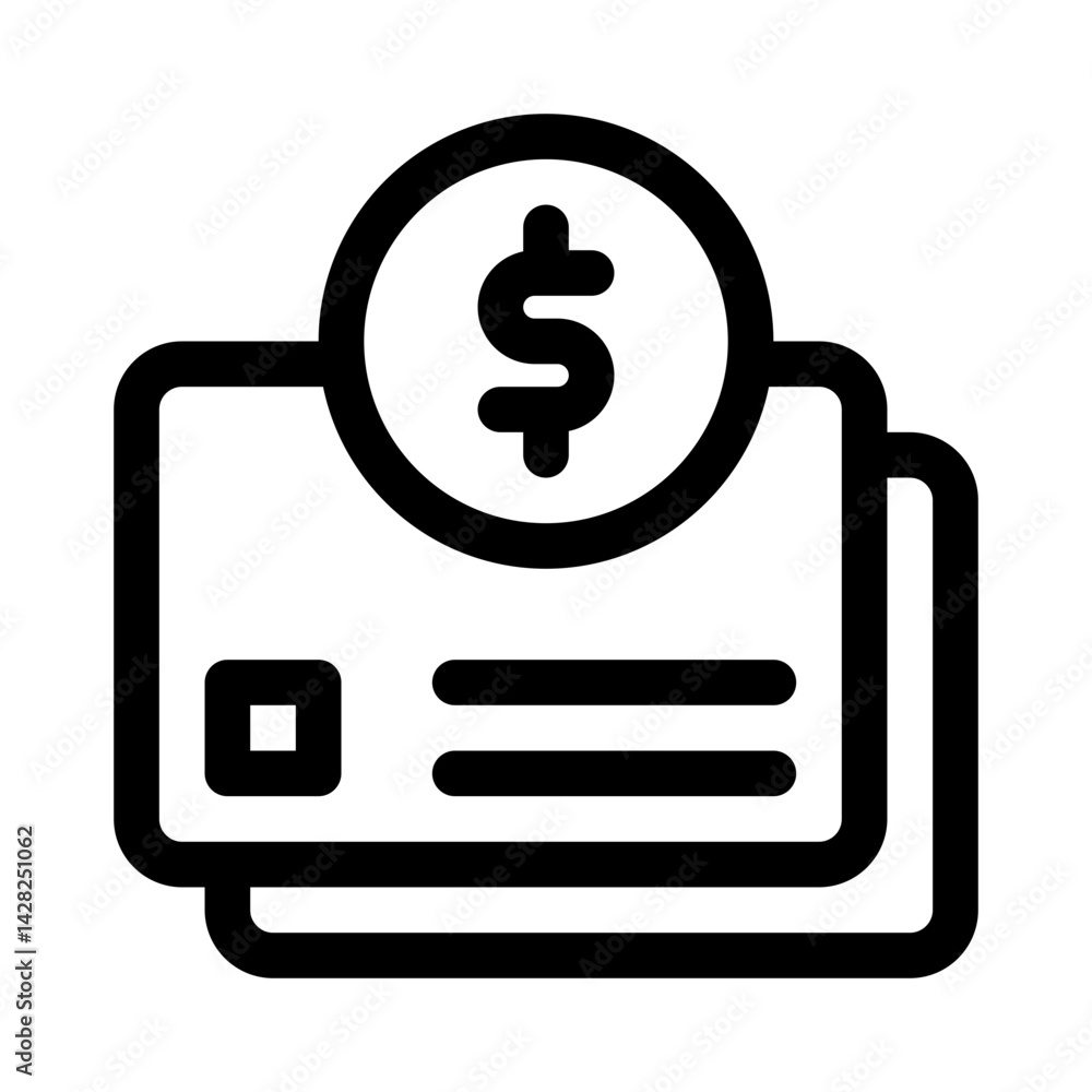 Credit card line icon Credit card line icon