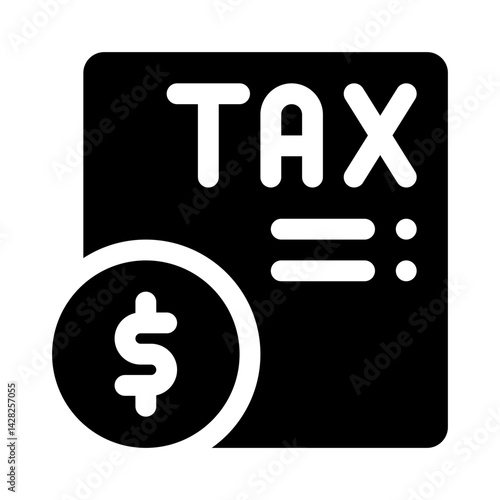 Tax glyph icon