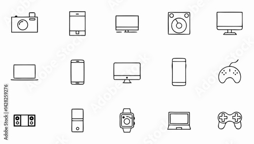 devices set of web icons in line style  electronic (1).eps