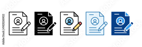 Cv  Icon Set Multiple Style Collection