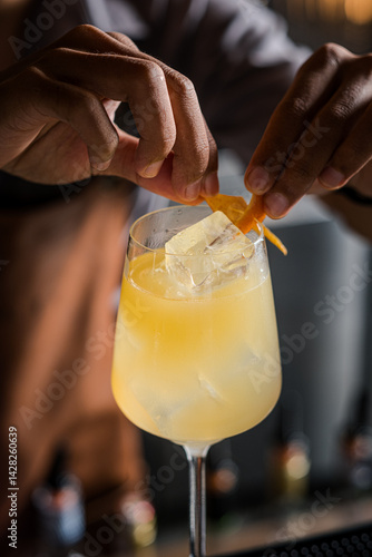 Golden Hour Cocktail A Bartenders Precise Garnish