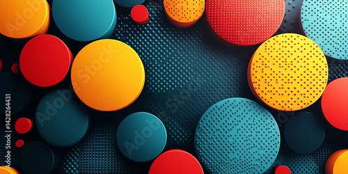 Abstract Colorful Circles Background Design