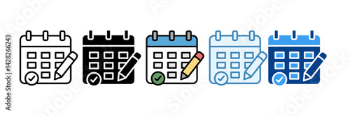 Deadline  Icon Set Multiple Style Collection
