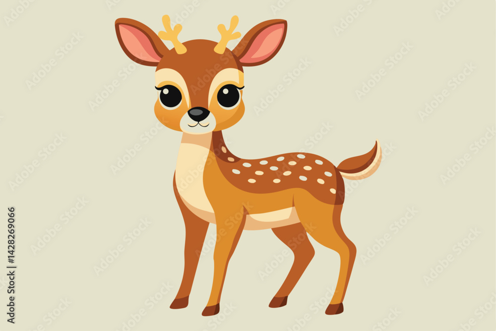 Obraz premium Illustration of Cute Deer Isolated
