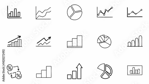 graphs and graphs set of web icons in line style   (1).eps