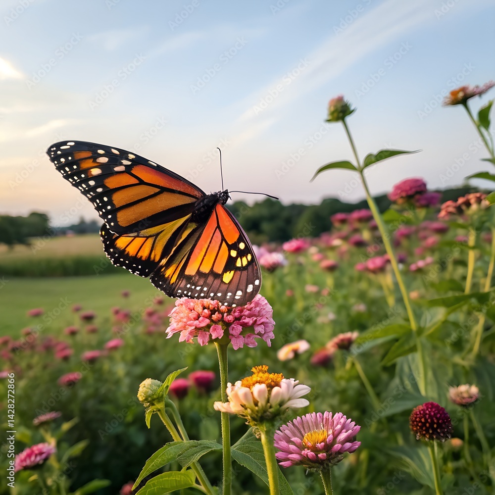 Obraz premium butterfly on a flower