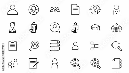 headhunting set of web icons in line style  recrui (3).eps